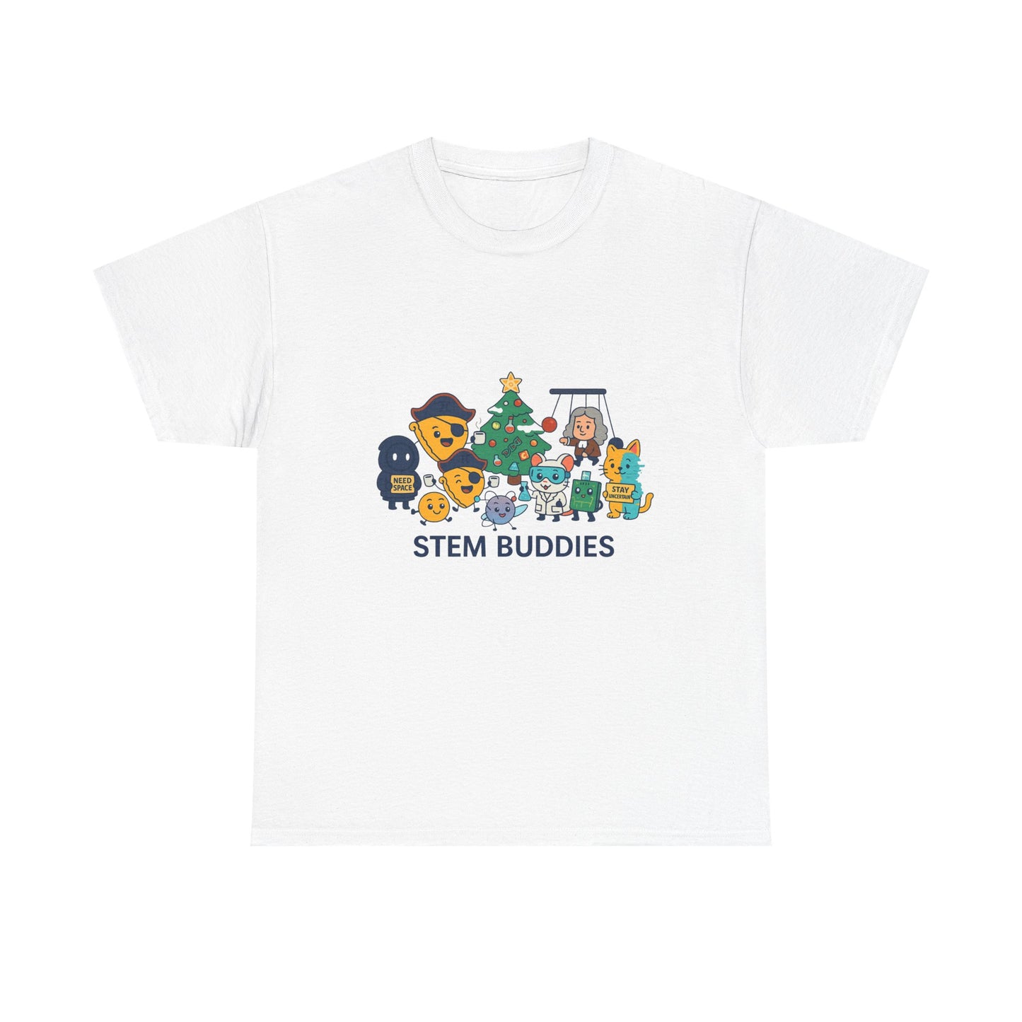 STEM Buddies Holiday T-Shirt - Cute Science & Coding Cartoon Tee