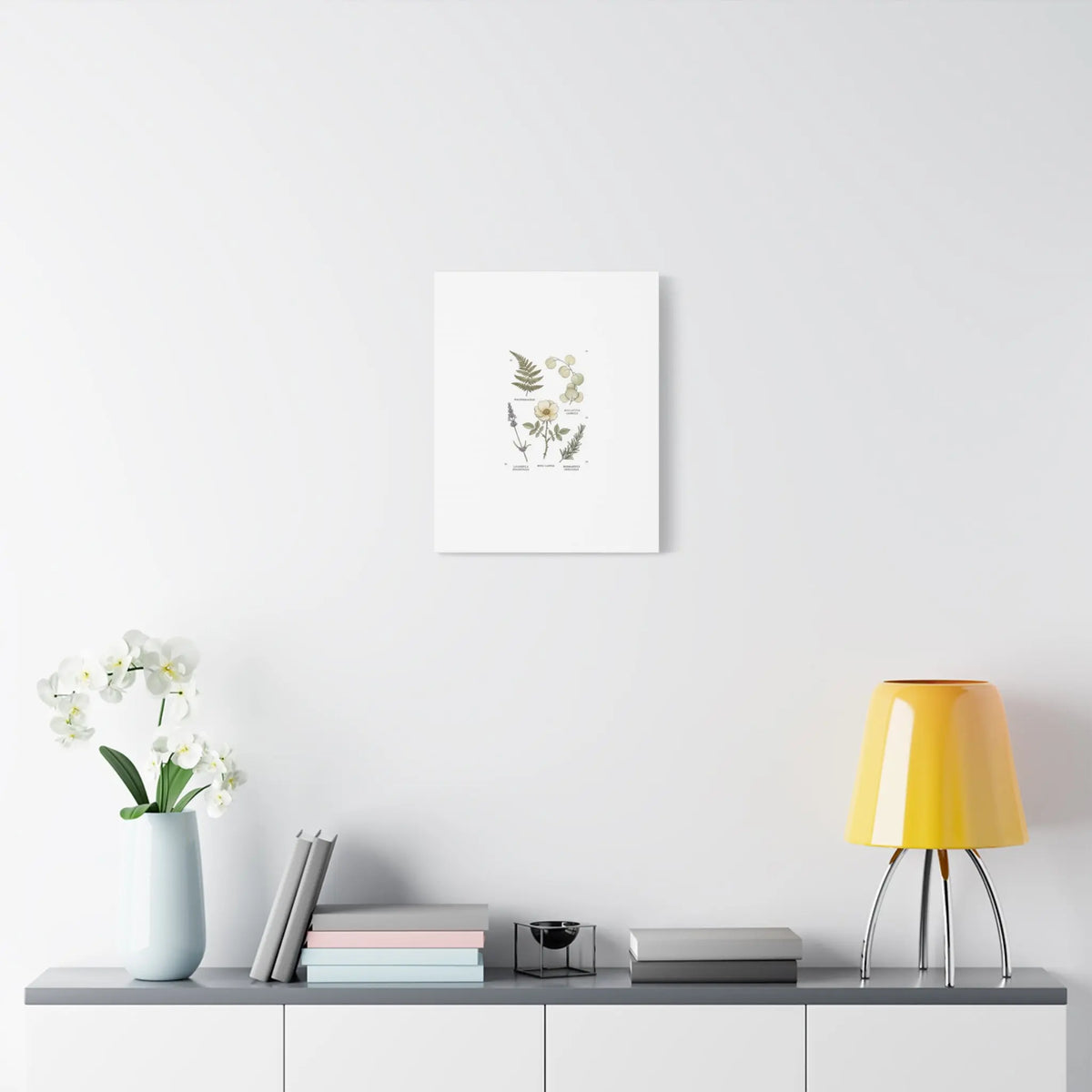 Botanical Illustration Canvas | Herbarium Wall Print, Vintage Plant Diagram Printify