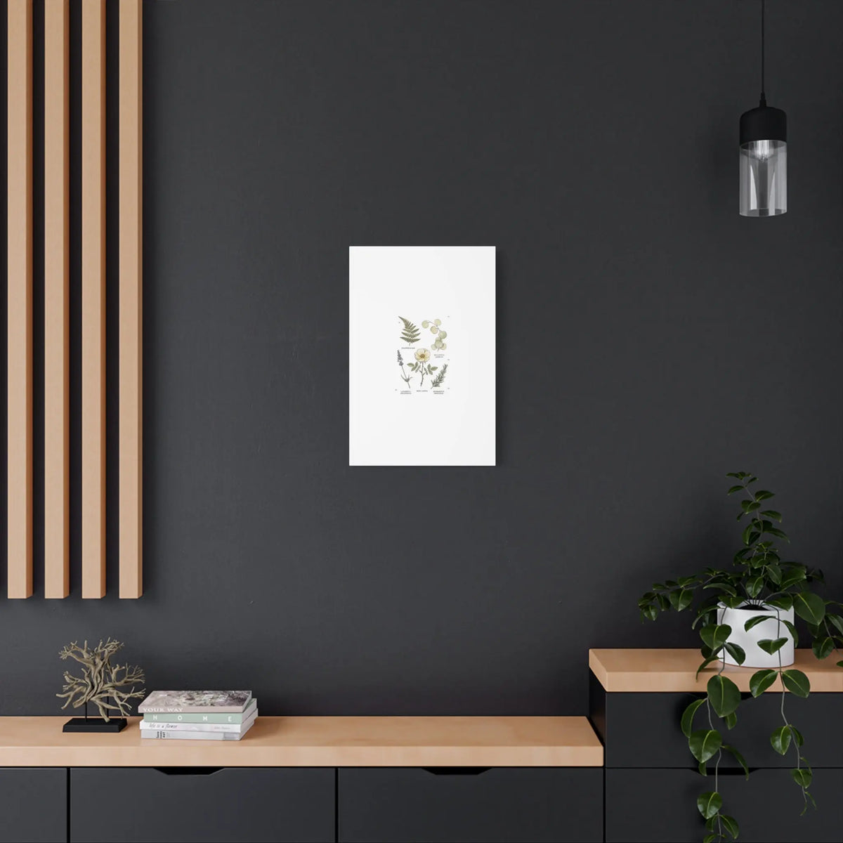 Botanical Illustration Canvas | Herbarium Wall Print, Vintage Plant Diagram Printify