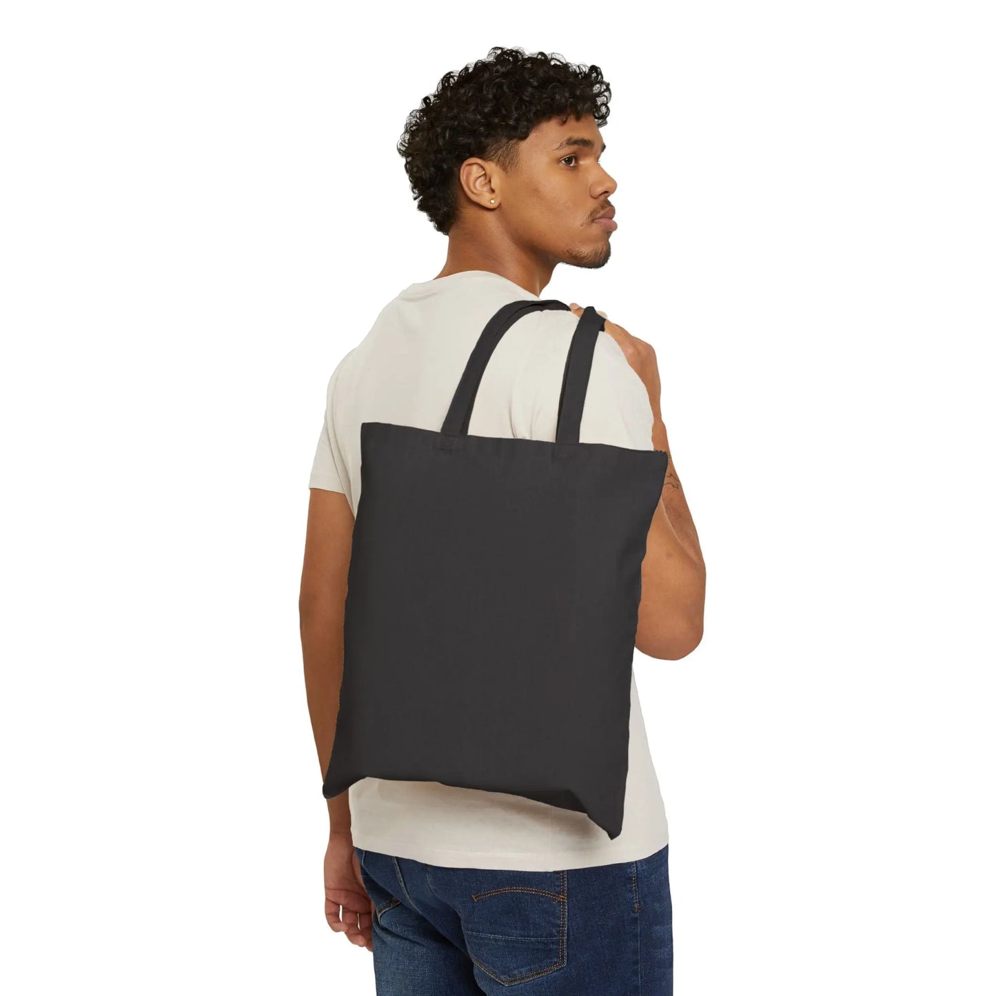 Retro Rocket Graphic Tote | mid-century space art, starburst pattern Printify