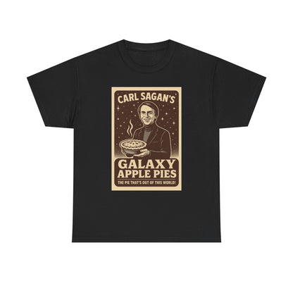Galaxy Apple Pies Unisex Heavy Cotton Tee, Space Lover Gift, Carl Sagan Shirt, Astronomy T-Shirt, Science Fan Apparel, Nerdy Casual Wear