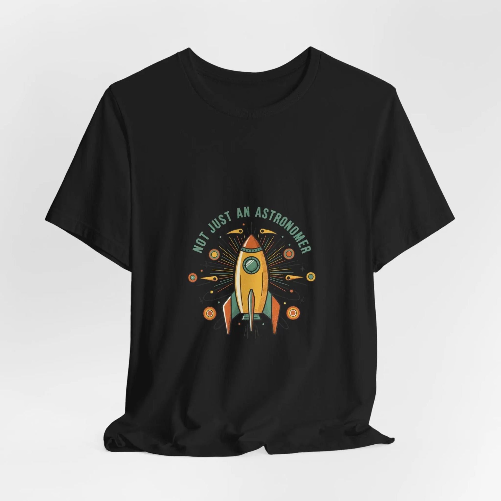 Retro Rocket Graphic Tee | mid-century space art, atomic starburst shirt Printify