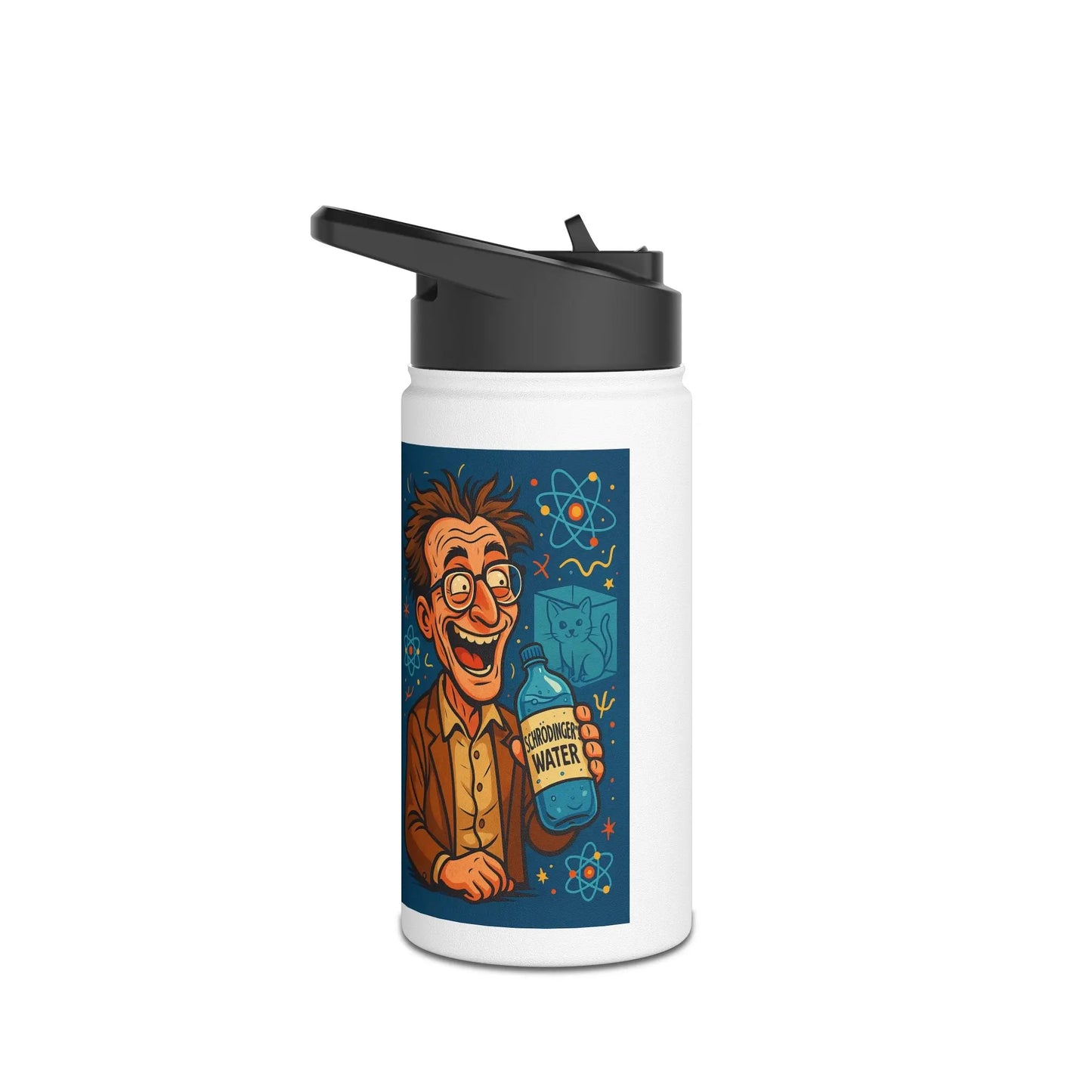 Playful Stainless Steel Water Bottle, Motivational Drink Flask for Adventurers, Unique Gifts for Students, Outdoor Activities, Gym [...] Printify