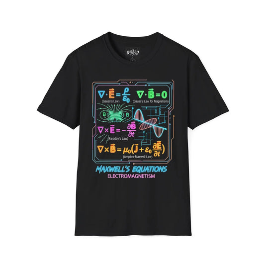 Maxwell's Equations Neon Science T-Shirt Printify