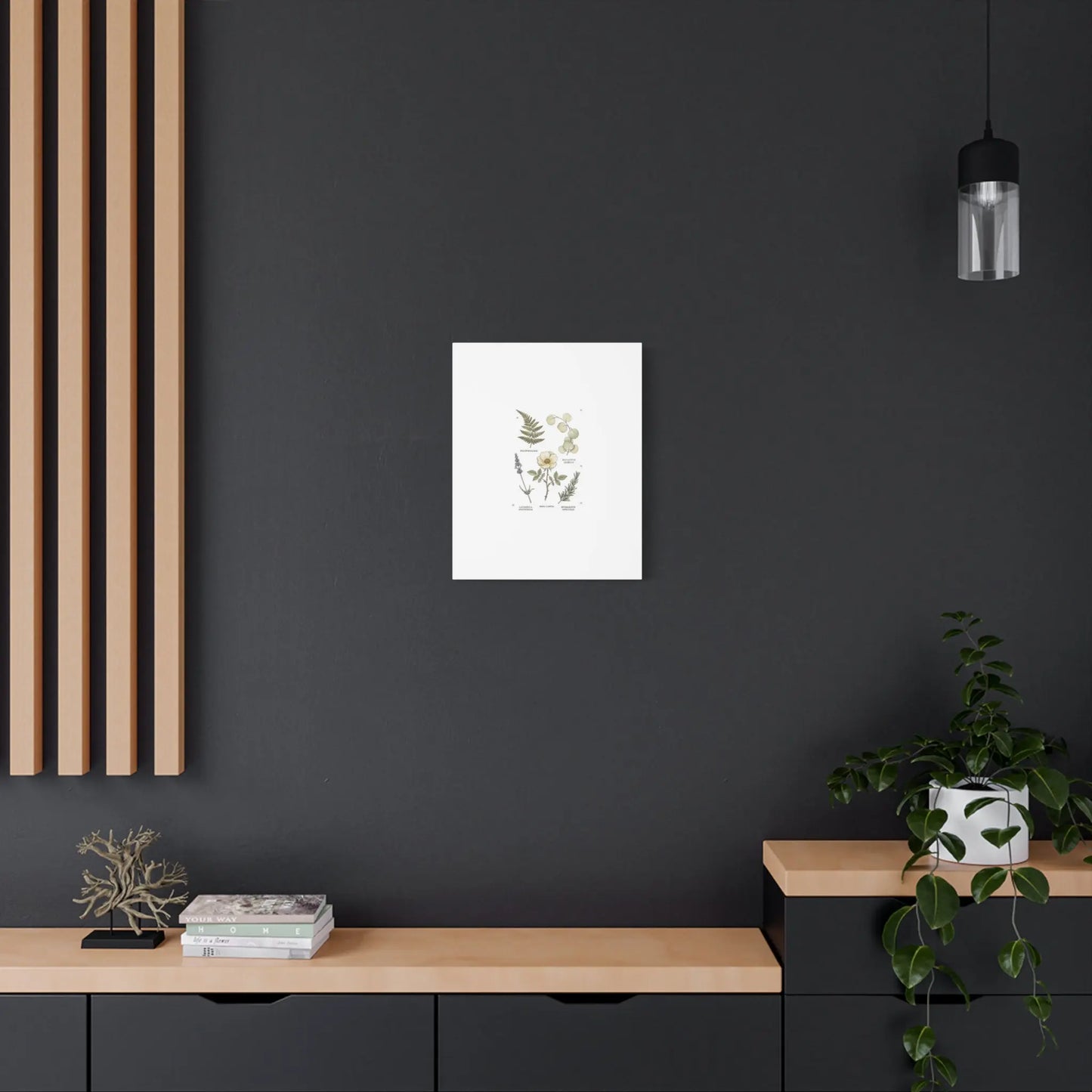 Botanical Illustration Canvas | Herbarium Wall Print, Vintage Plant Diagram Printify