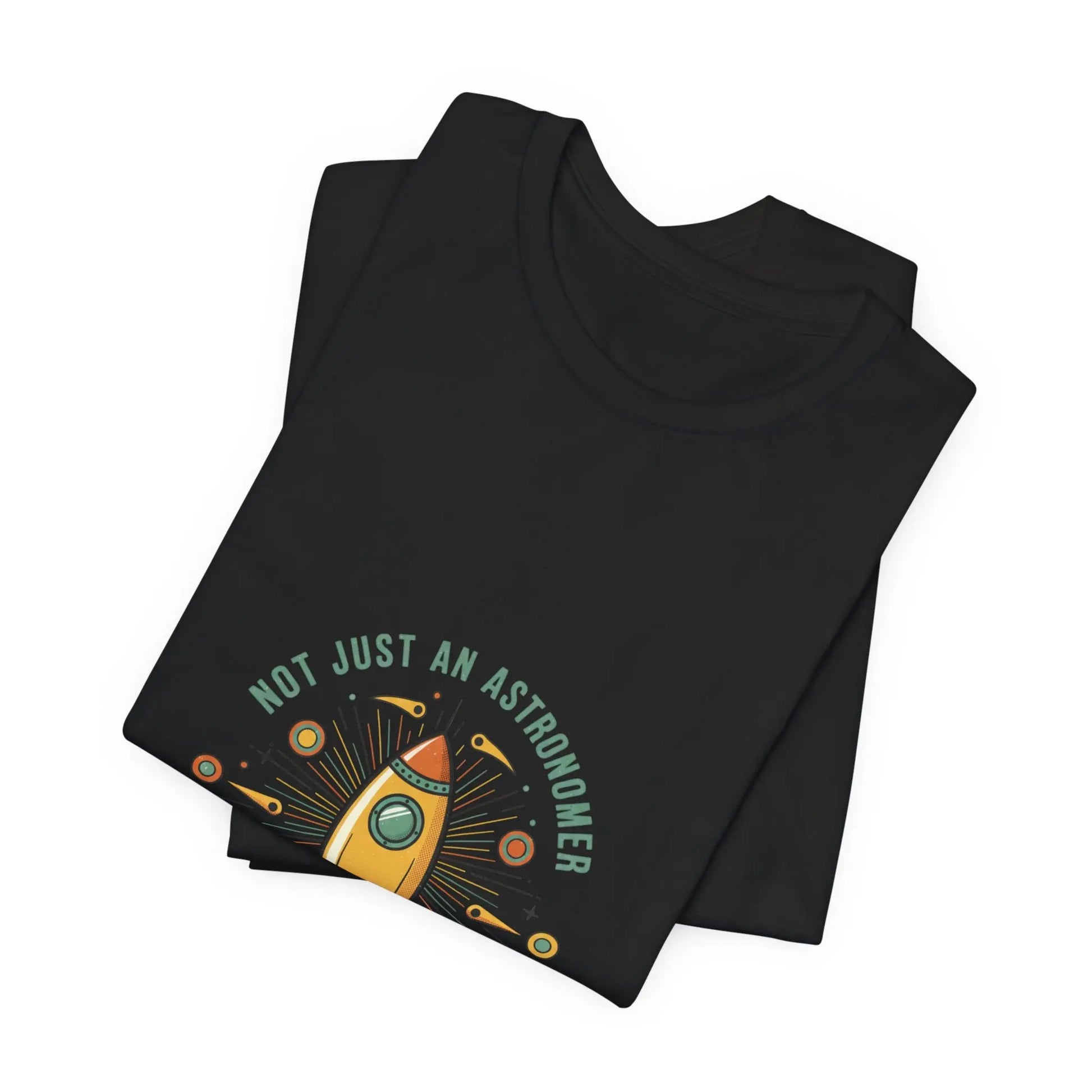 Retro Rocket Graphic Tee | mid-century space art, atomic starburst shirt Printify
