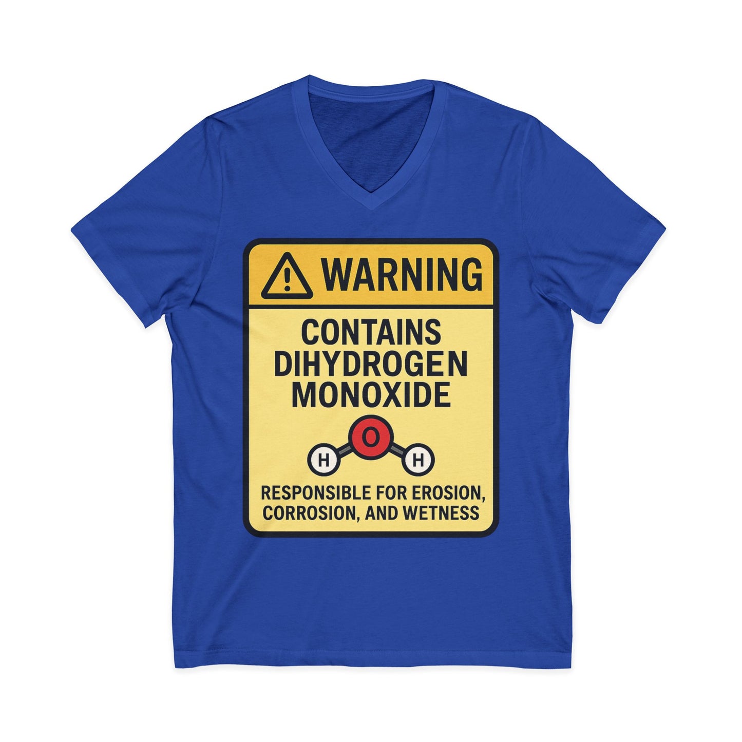 T-Shirt — "Warning: Contains Dihydrogen Monoxide" Novelty Science Tee