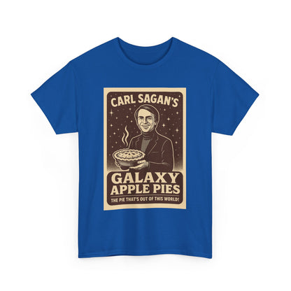 Galaxy Apple Pies Unisex Heavy Cotton Tee, Space Lover Gift, Carl Sagan Shirt, Astronomy T-Shirt, Science Fan Apparel, Nerdy Casual Wear